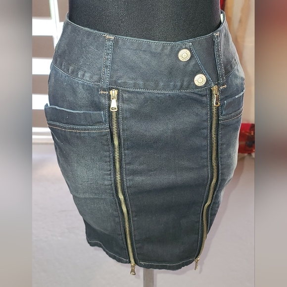 SILVIAN heach , mini denim skirt with cargo pockets size S - Picture 1 of 13